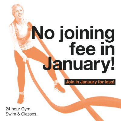 No joining fee on silver and gold gym memberships