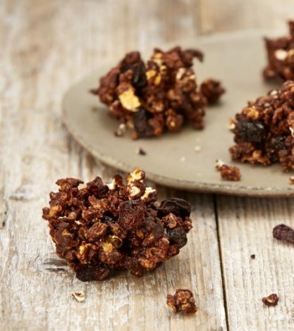 Tasty Choc Cherry Popcorn Cakes