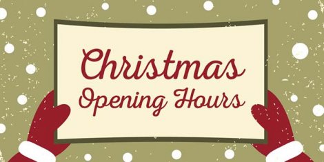 Our Christmas opening hours are here!