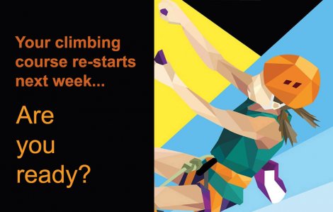 Our NICAS climbing courses re-start for the Autumn term