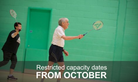 Restricted capacity dates from October - No Strings Badminton