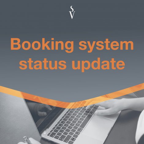 Booking system status update