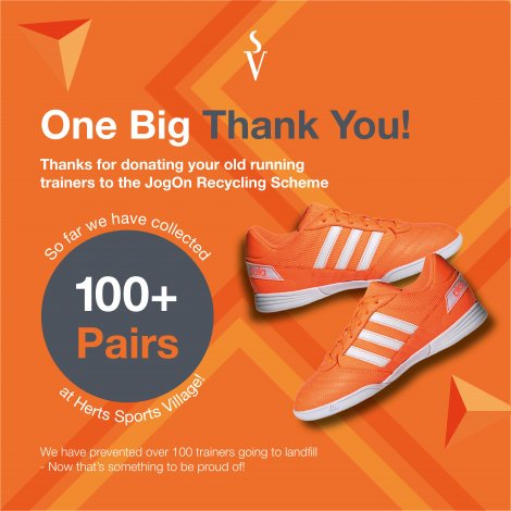 Thanks for donating your old running trainers!