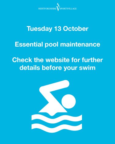 Essential pool maintenance - Tuesday 13 October
